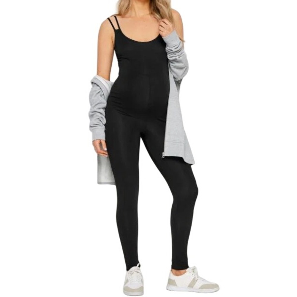 LTS Long Tall Sally Womens 6-8 Maternity Black Sleeveless Unitard Jumpsuit NWT